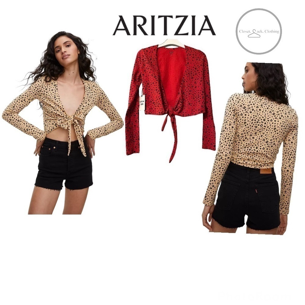 ARITZIA sunday best wrap crop top size XS